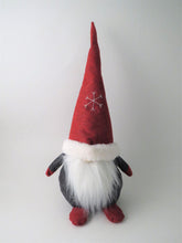 Load image into Gallery viewer, Small Red and grey gonk with snowflake hat - Christmas Decoration 20cm