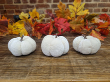 Load image into Gallery viewer, Set of 3 velvet pumpkins - Halloween/Autumn/Autumnal decoration