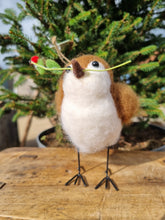 Load image into Gallery viewer, Standing felt bird Christmas decoration