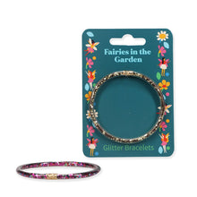 Load image into Gallery viewer, Fairies in garden Glitter Bracelets - Party Bag/Stocking filler