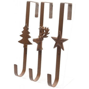 Rustic over door Christmas Wreath holder/hook/hanger - Assorted design