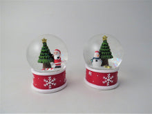 Load image into Gallery viewer, Snowman/Santa Christmas LED light up snow globe decoration - Assorted 2 designs