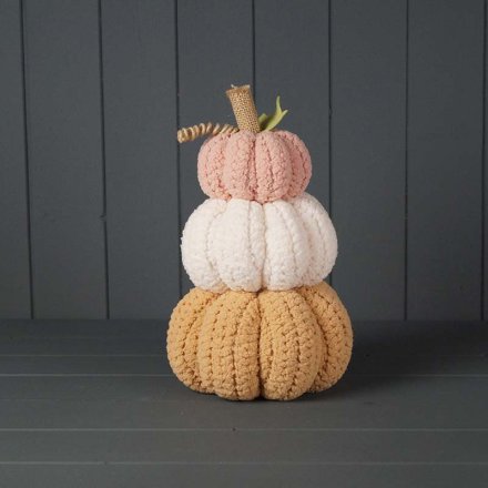 Knitted stacked pumpkins - Halloween/Autumn/Autumnal decoration