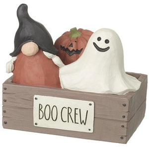 Halloween Boo Crew decoration ornament with gonk, ghost and pumpkin