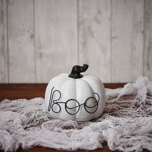 Black and white Boo pumpkin ornament - Halloween/Autumn/Autumnal decoration