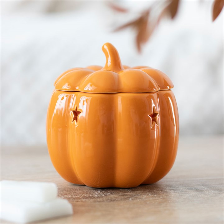 Orange pumpkim oil and wax burner - Autumn/Autumnal/Halloween decor