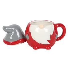Load image into Gallery viewer, Red and Grey Gonk Mug with lid - ideal secret santa/Christmas gift