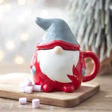Load image into Gallery viewer, Red and Grey Gonk Mug with lid - ideal secret santa/Christmas gift