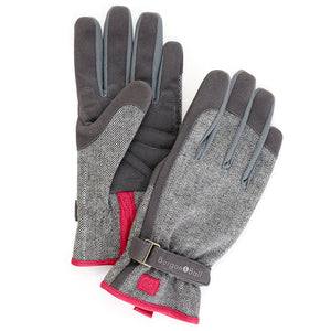 Burgon and Ball Love the Glove - Grey tweed ladies gardening gloves size S/M