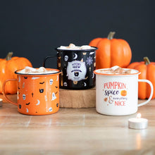 Load image into Gallery viewer, Pumpkin Spice and Everything nice Autumn/Autumnal/Halloween enamel mug