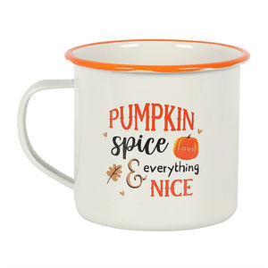 Pumpkin Spice and Everything nice Autumn/Autumnal/Halloween enamel mug