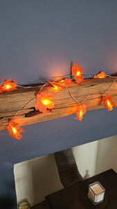 9.8ft Battery operated 30 LED light up Artifical Autum/Autumnal Leaf Garland decoration
