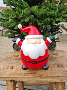 Ceramic arms out Santa standing ceramic Christmas ornament/decoration