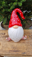 Load image into Gallery viewer, Medium Santa Gonk with red spotty hat standing Christmas tree decoration/ornament