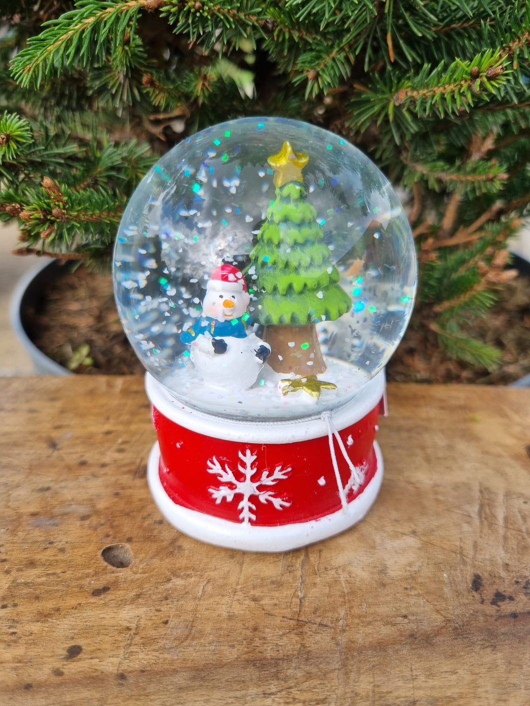 Snowman/Santa Christmas LED light up snow globe decoration - Assorted 2 designs