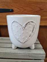 Load image into Gallery viewer, Ceramic heart indoor planter/plant pot 13cm available in pink or white