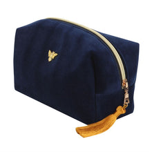 Load image into Gallery viewer, Bee-autiful velvet bee make up bag