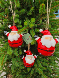 Arms out Santa ceramic Christmas tree decoration