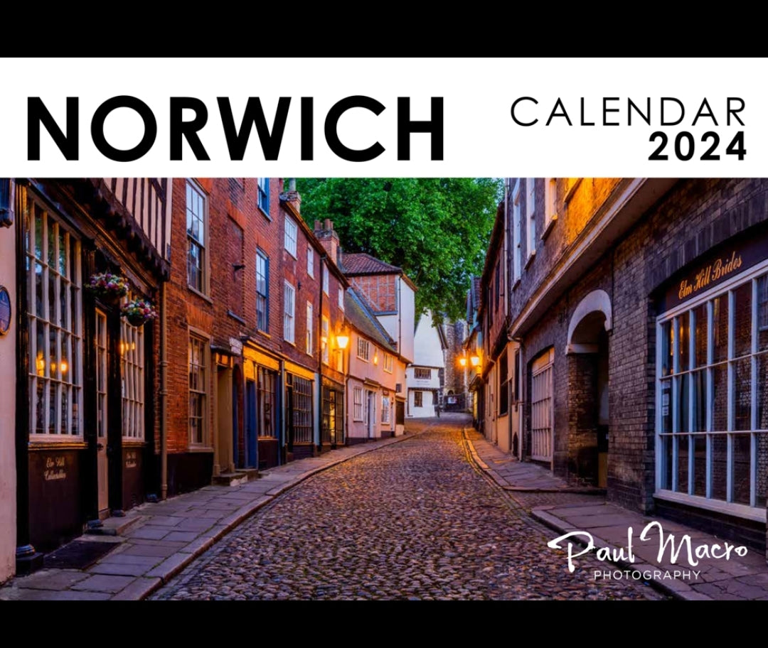 Norwich calendar 2024 by local photographer Paul Macro The Watering Can