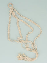 Load image into Gallery viewer, Gisela Graham natural string and bead Macrame Hammock Indoor plant hanger