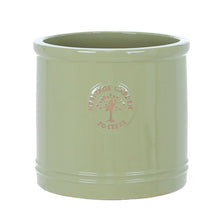 Load image into Gallery viewer, Heritage Cylinder outdoor glazed ceramic planter - Mint Green *COLLECTION ONLY*