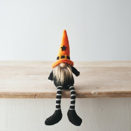 Halloween sitting Gonk with orange hat 16cm