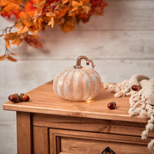 Load image into Gallery viewer, Brown LED light up pumpkin - Halloween/Autumn