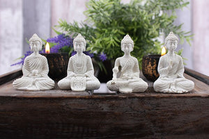 Mini White Buddha ornament ideal for terrariums