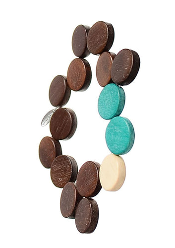 Hot Tomato - Smarties from heaven bracelet - Cocoa/turquoise/rose