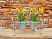 Load image into Gallery viewer, Decorative metal garden bench  planter