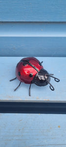 Small Metal Ladybird Garden Ornament