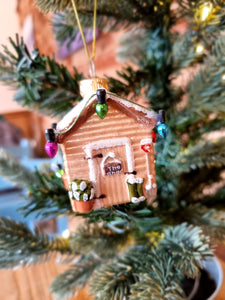 Mini Shed Shaped Bauble/Christmas Tree Decoration