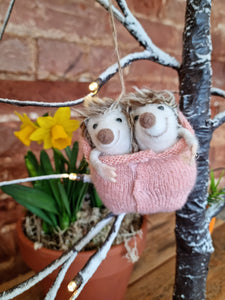 Sleeping baby hedgehogs - Easter decoration