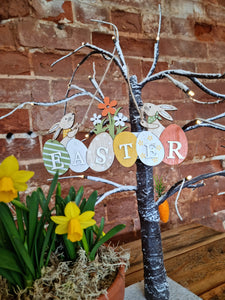 Easter Bunny hanging wooden sign/decoration