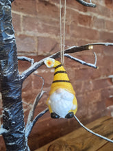 Load image into Gallery viewer, Ceramic Bee Gonk - Spring/Easter hanging decoration