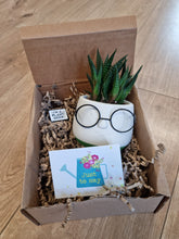 Load image into Gallery viewer, Mini Nerd with glasses indoor plant pot 6cm