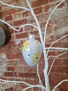 Glass Shiny Easter egg hanging decorations