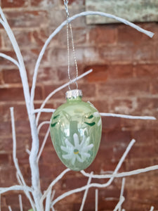 Glass Shiny Easter egg hanging decorations