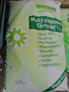 Petersfield Multi Purpose Peat Free Compost - 60 Litres