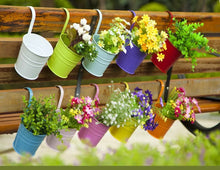 Load image into Gallery viewer, Colourful Metal Hanging Plant Pot