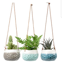 Load image into Gallery viewer, Burgon and Ball Trio of Baby Dotty Hanging indoor Plant Pot/planters