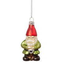 Load image into Gallery viewer, Garden Gnome shaped Christmas Tree/bauble decoration