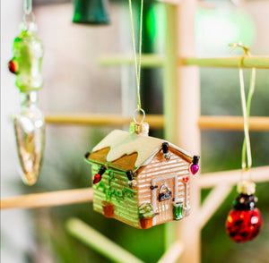 Mini Shed Shaped Bauble/Christmas Tree Decoration