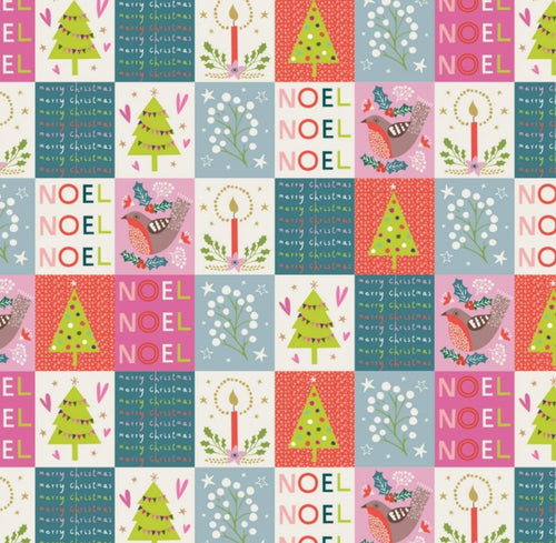 WWT29 Patchwork Noel Christmas wrapping paper