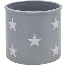 Load image into Gallery viewer, Stars Ceramic grey indoor plant pot