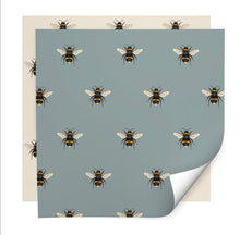 Load image into Gallery viewer, Ditsy Bee Wrapping Paper - Plastic free and recyclable