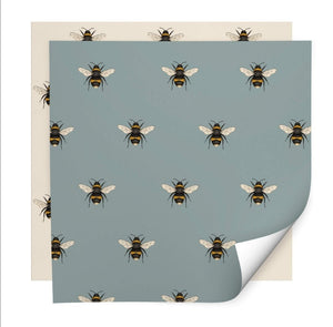 Ditsy Bee Wrapping Paper - Plastic free and recyclable