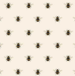 Ditsy Bee Wrapping Paper - Plastic free and recyclable