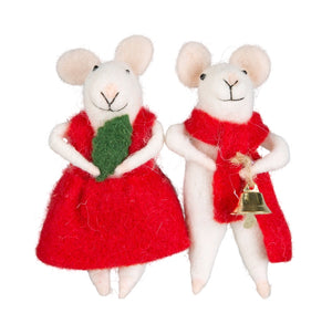 Sass and Belle Millie & George Christmas Mouse Standing Christmas Decoration - assorted