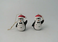 Load image into Gallery viewer, Fun Ceramic Penguin hanging Christmas Tree decoration